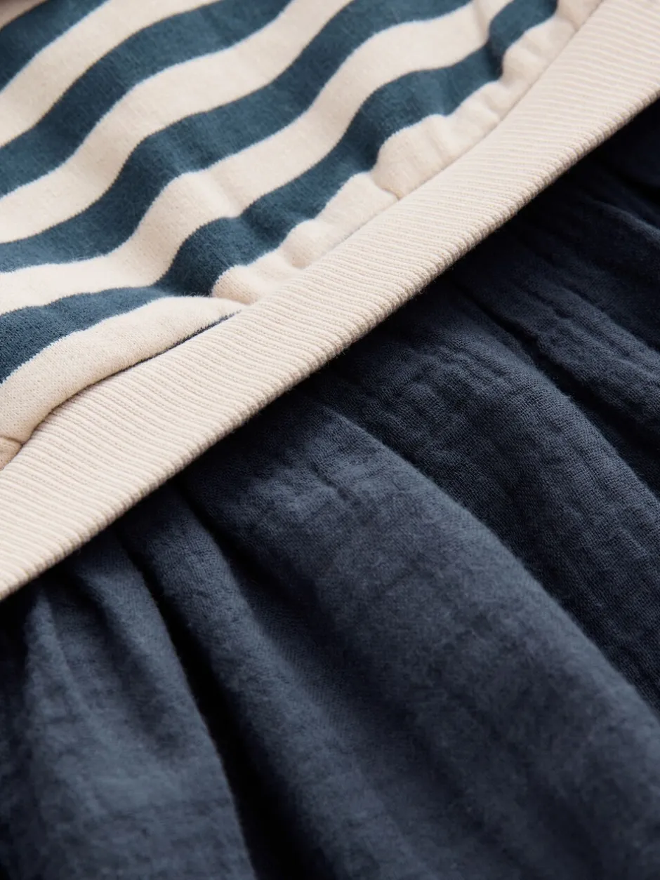 Jurken|Gebreide Kleding*Next - Sweatjurk met mesh rok (3mnd -7jr) Marineblauw gestreept