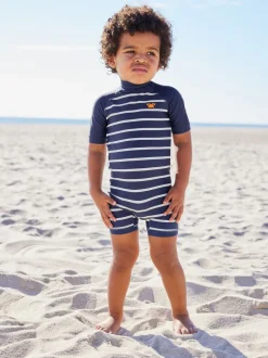Badkleding|Badkleding|Next - Zonbeschermend onesie (3 mnd-7 jr) Marineblauw gestreept