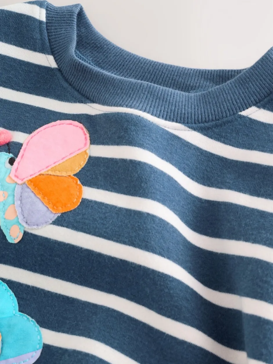 Sets En Combisets|Truien En Breisels*Next - Set met sweatshirt en legging (3 mnd-7 jr) Marineblauw gestreept met personages