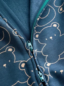 Babypakjes En Babypyjama's*Next - Babypyjama met fleecevoering Marineblauw met berenprint