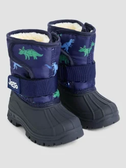 Boots|Jojo Maman Bébé - - Behaaglijke sneeuwlaarzen Marineblauw met dinosaurus