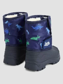 Boots|Jojo Maman Bébé - - Behaaglijke sneeuwlaarzen Marineblauw met dinosaurus