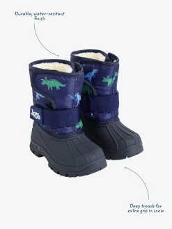 Boots|Jojo Maman Bébé - - Behaaglijke sneeuwlaarzen Marineblauw met dinosaurus
