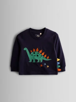 Pyjama's|Jojo Maman Bébé - Cosy Jersey Pyjamas Marineblauw met dinosaurus