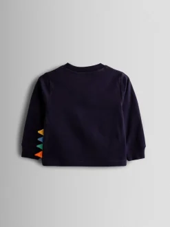 Pyjama's|Jojo Maman Bébé - Cosy Jersey Pyjamas Marineblauw met dinosaurus