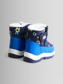 Boots*Jojo Maman Bébé - - Behaaglijke sneeuwlaarzen Marineblauw met raket
