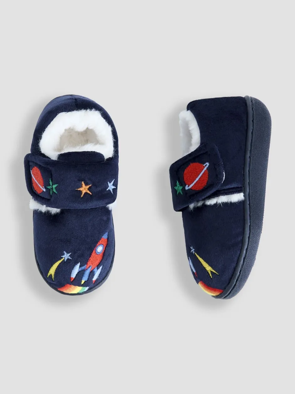 Pantoffels*Jojo Maman Bébé Marineblauw met raket - Slipper Shoe