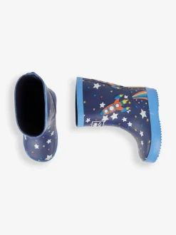 Laarzen|Jojo Maman Bébé - Plain Wellies Marineblauw raket