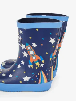 Laarzen|Jojo Maman Bébé - Plain Wellies Marineblauw raket