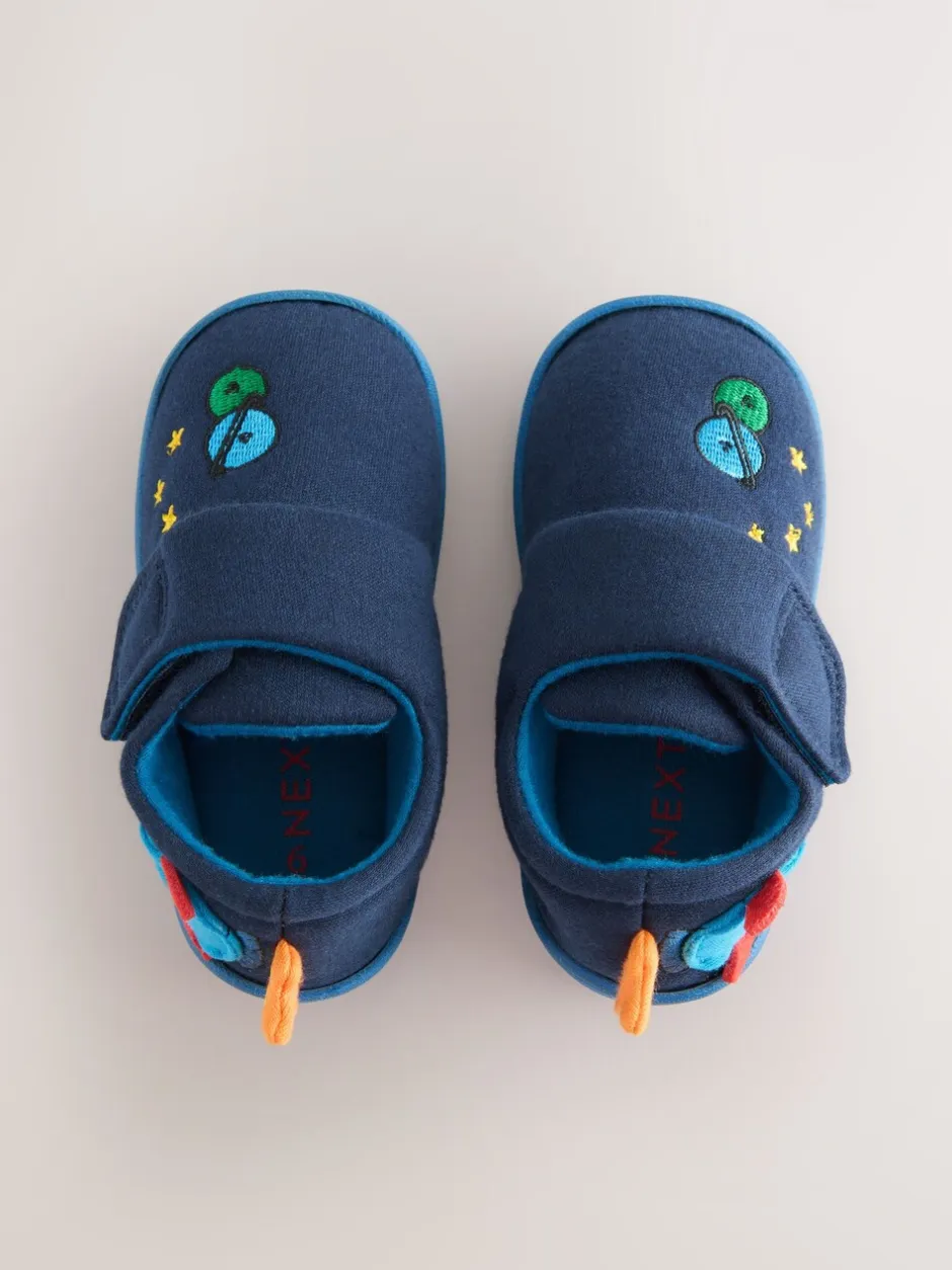 Pantoffels|Nachtkleding En Pyjama's*Next Marineblauw raket - Warm gevoerde pantoffels met kuipzool