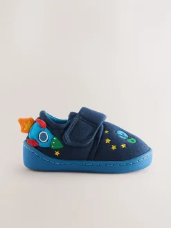 Pantoffels|Nachtkleding En Pyjama's*Next Marineblauw raket - Warm gevoerde pantoffels met kuipzool