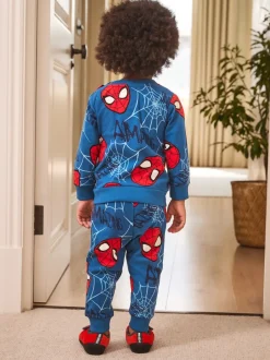 Pyjama's|Nachtkleding En Pyjama's*Next Marineblauw Spider-Man - Enkele behaaglijke fleece pyjama met licentie (12mnd -10jr)
