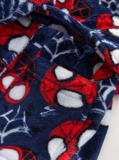 Kamerjassen|Nachtkleding En Pyjama's|Next Marineblauw Spider-Man - Fleece-licentie badjas (12mnd -10jr)