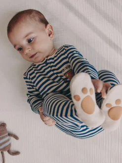 Babypakjes En Babypyjama's*Next - Baby Family-pyjama (0-2jr) Marineblauw streep Mummys Little Cub