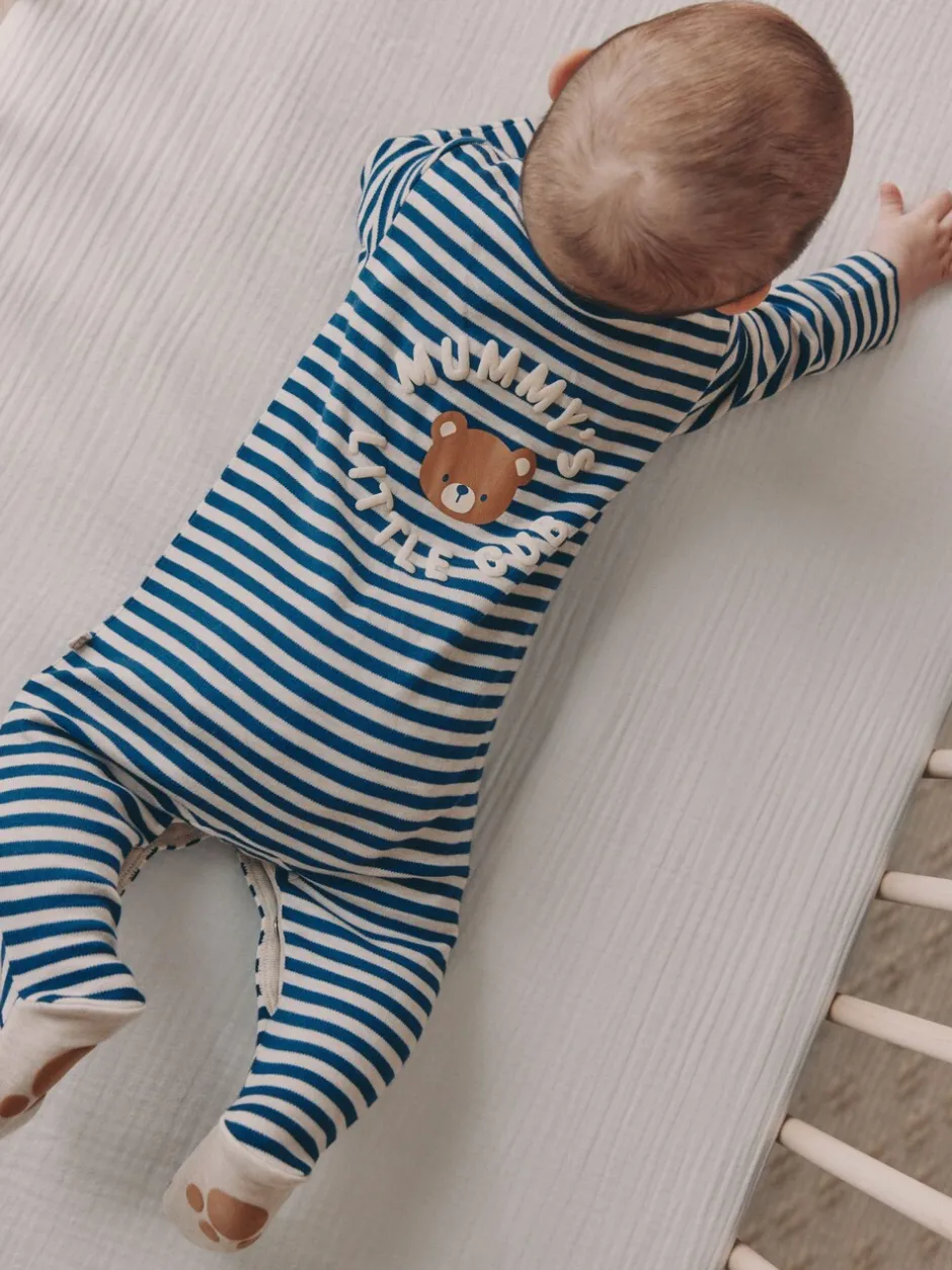 Babypakjes En Babypyjama's*Next - Baby Family-pyjama (0-2jr) Marineblauw streep Mummys Little Cub