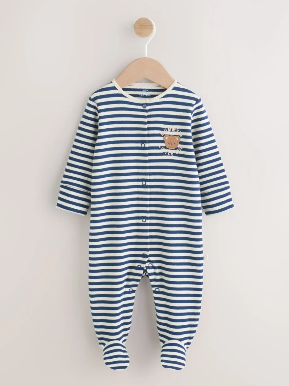 Babypakjes En Babypyjama's*Next - Baby Family-pyjama (0-2jr) Marineblauw streep Mummys Little Cub