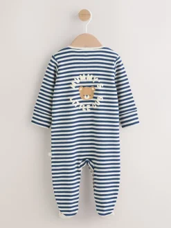 Babypakjes En Babypyjama's*Next - Baby Family-pyjama (0-2jr) Marineblauw streep Mummys Little Cub
