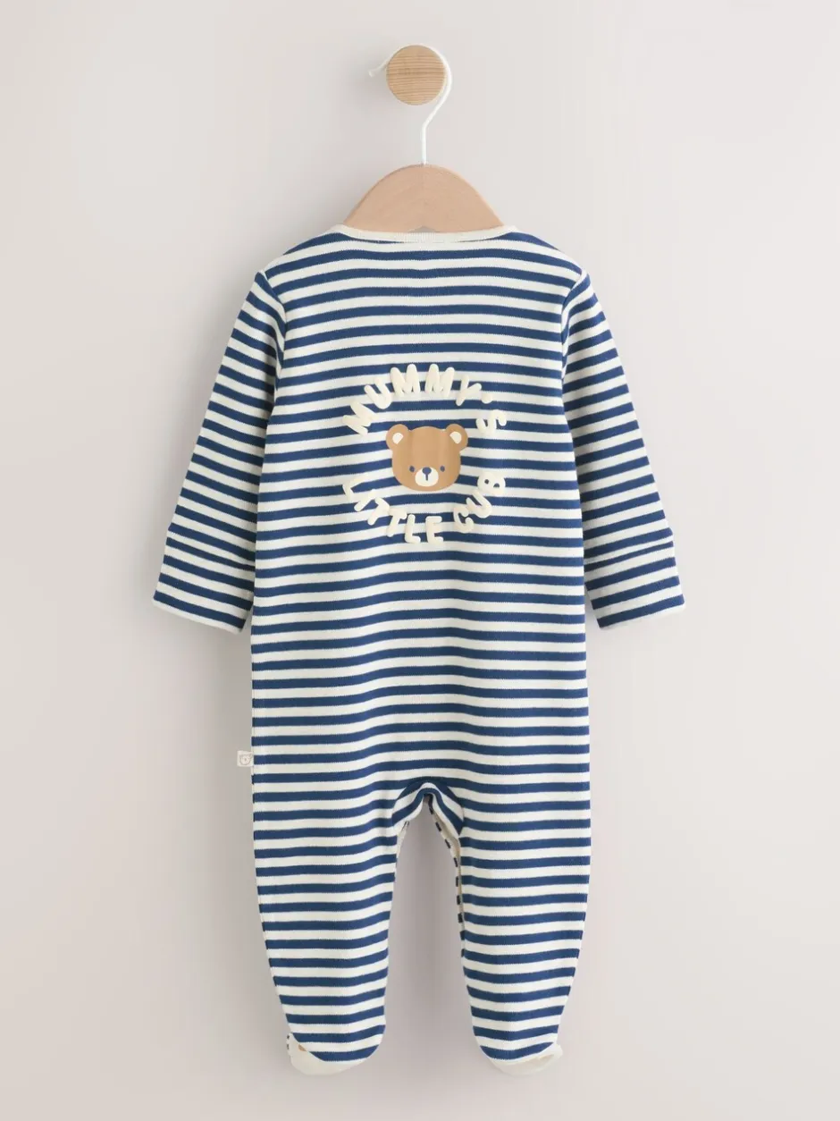 Babypakjes En Babypyjama's*Next - Baby Family-pyjama (0-2jr) Marineblauw streep Mummys Little Cub