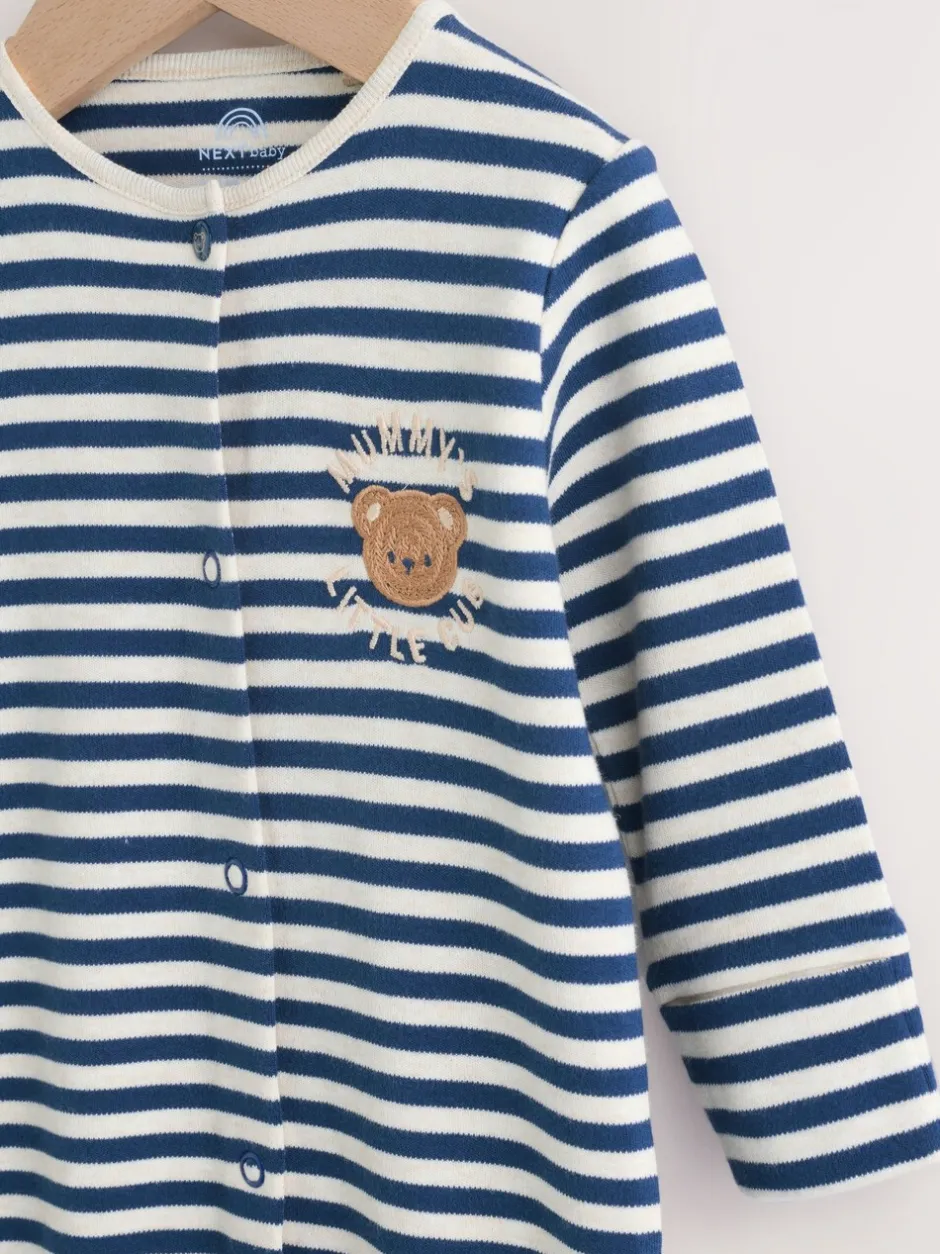Babypakjes En Babypyjama's*Next - Baby Family-pyjama (0-2jr) Marineblauw streep Mummys Little Cub