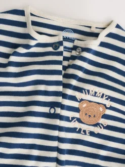 Babypakjes En Babypyjama's*Next - Baby Family-pyjama (0-2jr) Marineblauw streep Mummys Little Cub