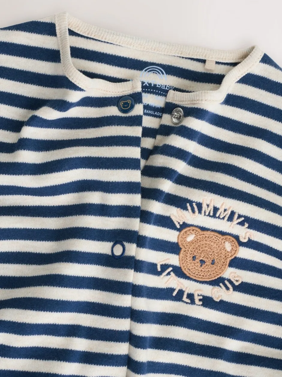 Babypakjes En Babypyjama's*Next - Baby Family-pyjama (0-2jr) Marineblauw streep Mummys Little Cub