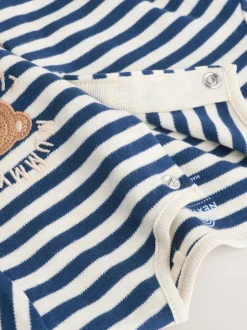 Babypakjes En Babypyjama's*Next - Baby Family-pyjama (0-2jr) Marineblauw streep Mummys Little Cub