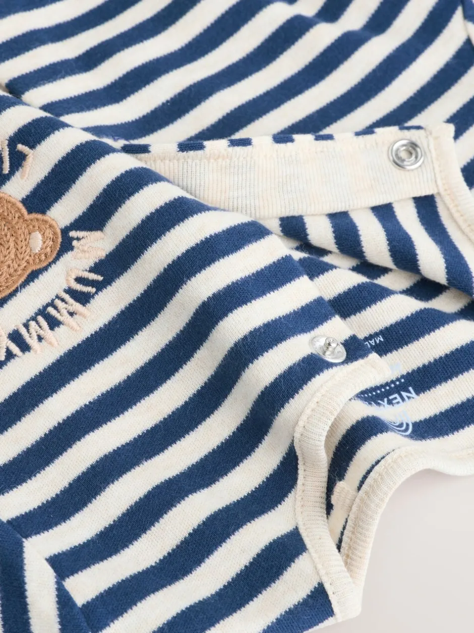 Babypakjes En Babypyjama's*Next - Baby Family-pyjama (0-2jr) Marineblauw streep Mummys Little Cub