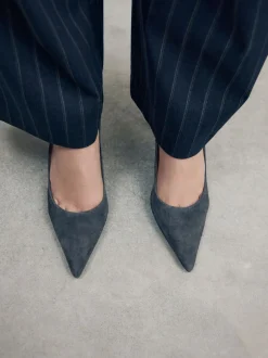 Schoenen Met Hakken|Next Marineblauw suède - Leren mid-court pumps