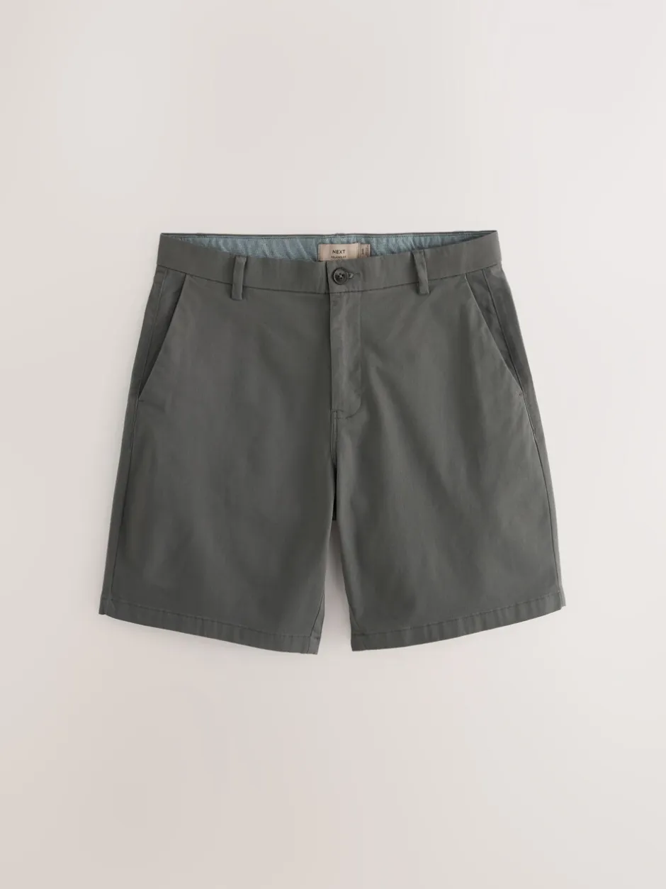 Shorts|Next - Ruimvallende pasvorm. - Set van 2 chinoshorts met stretch Marineblauw/antraciet