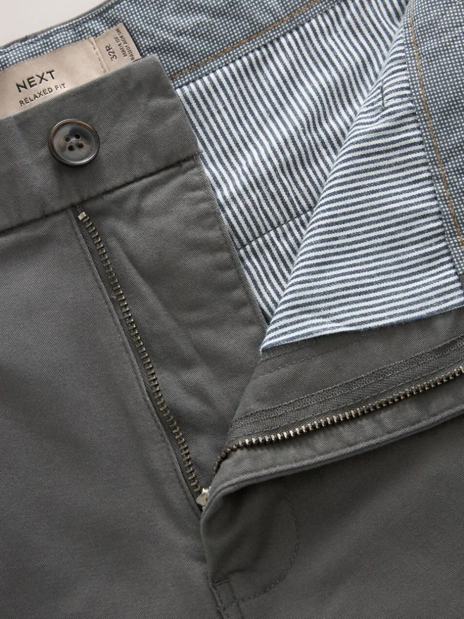 Shorts|Next - Ruimvallende pasvorm. - Set van 2 chinoshorts met stretch Marineblauw/antraciet