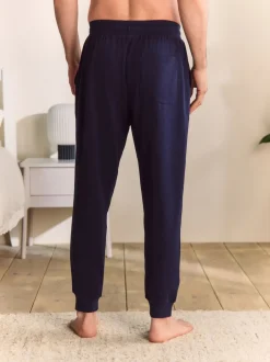 Loungewear|Joggingbroeken*Next - Met boorden - Loopback Soft Touch Cuffed Joggers Marineblauw/blauw