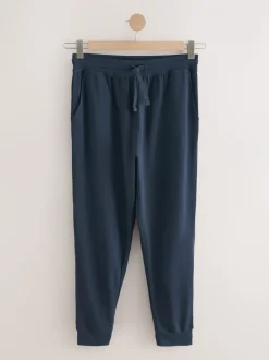 Loungewear|Joggingbroeken*Next - Met boorden - Loopback Soft Touch Cuffed Joggers Marineblauw/blauw
