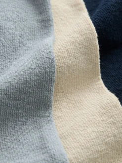 Tops|T-Shirts*Next Marineblauw/blauw/kiezelkleur - Set van 3 Henley T-shirts met lange mouwen (3mnd-7jr)