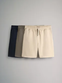 Shorts*The Set - 3 Pack Relaxed Fit Sweat Shorts Marineblauw/bruin