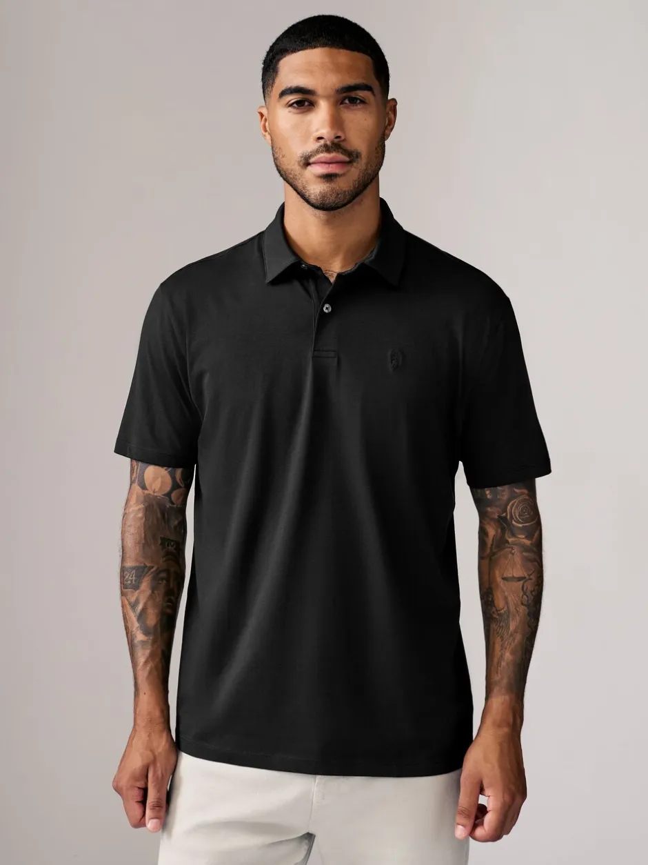 Poloshirts|T-Shirts En Hemden*Next Marineblauw/bruin/grijs/wit/saliegroen - Normale Pasvorm - Set van 5 jersey poloshirts met korte mouwen