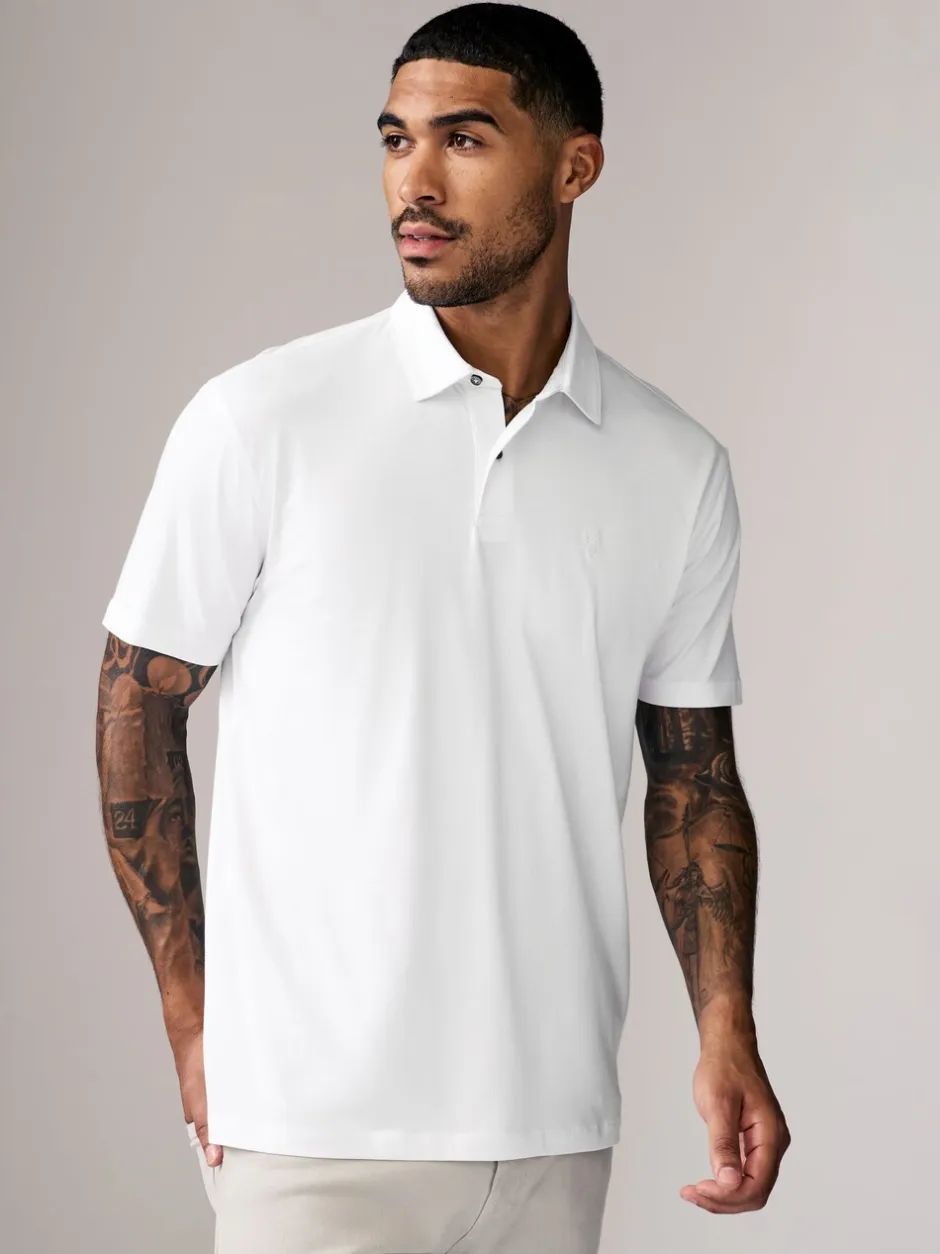 Poloshirts|T-Shirts En Hemden*Next Marineblauw/bruin/grijs/wit/saliegroen - Normale Pasvorm - Set van 5 jersey poloshirts met korte mouwen