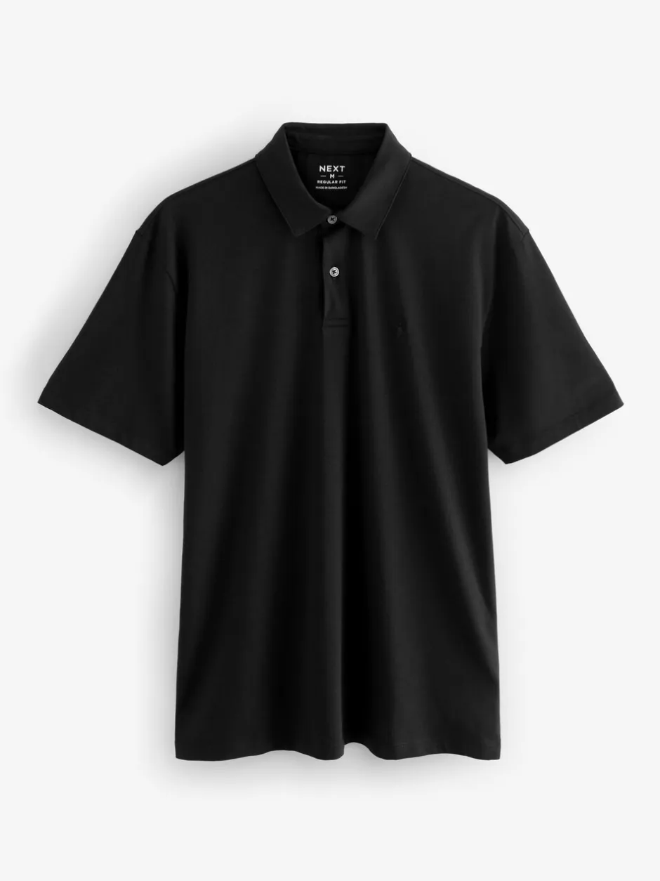 Poloshirts|T-Shirts En Hemden*Next Marineblauw/bruin/grijs/wit/saliegroen - Normale Pasvorm - Set van 5 jersey poloshirts met korte mouwen