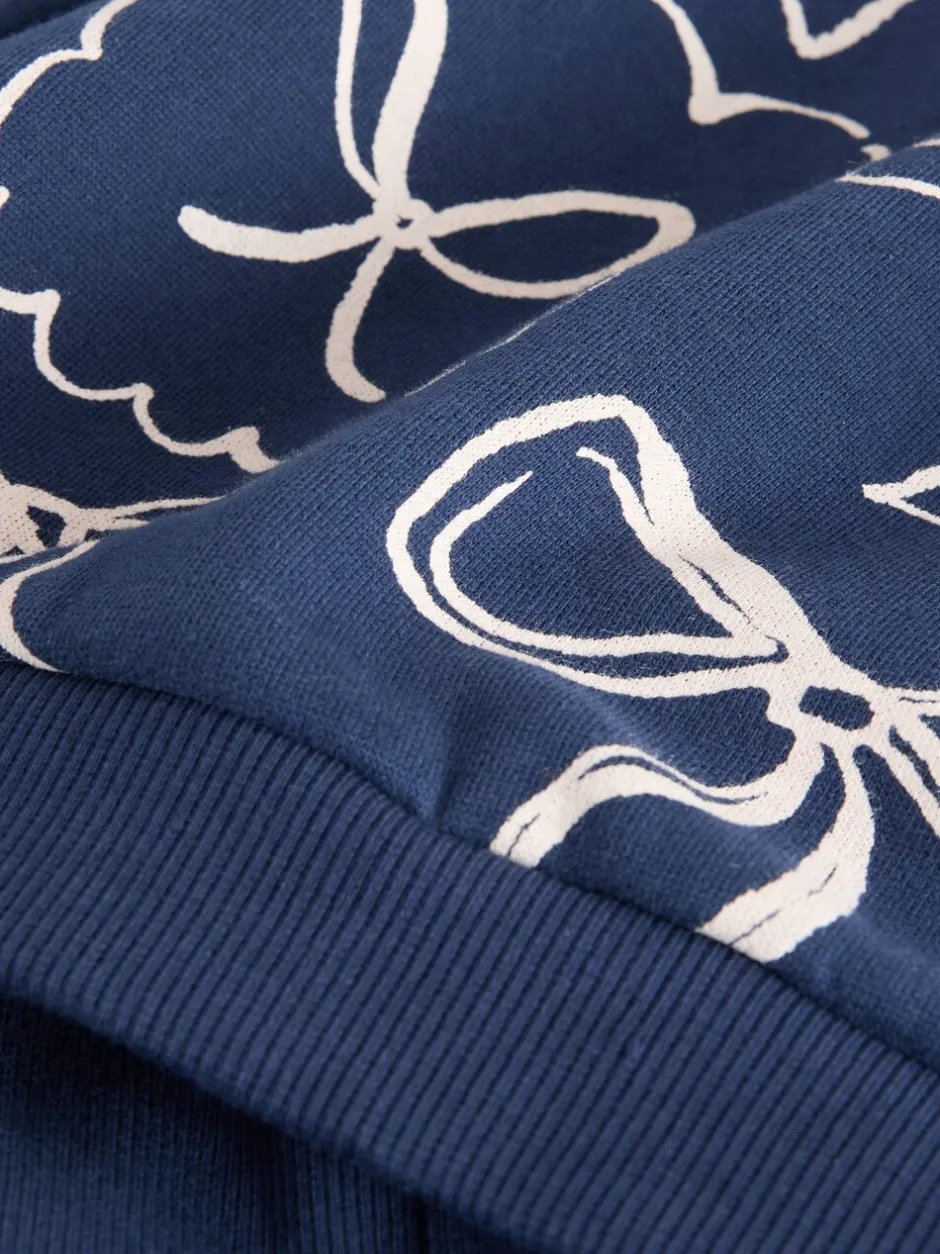 Sweaters En Hoody´S|Next Marineblauwe Strik Print - Set van sweatshirt en uitlopende legging (3mnd -7jr)