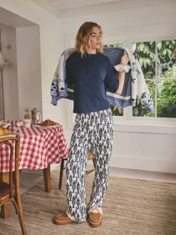 Pyjama's|Loungewear|Next Marineblauwe vis - Katoenen pyjama met korte mouw