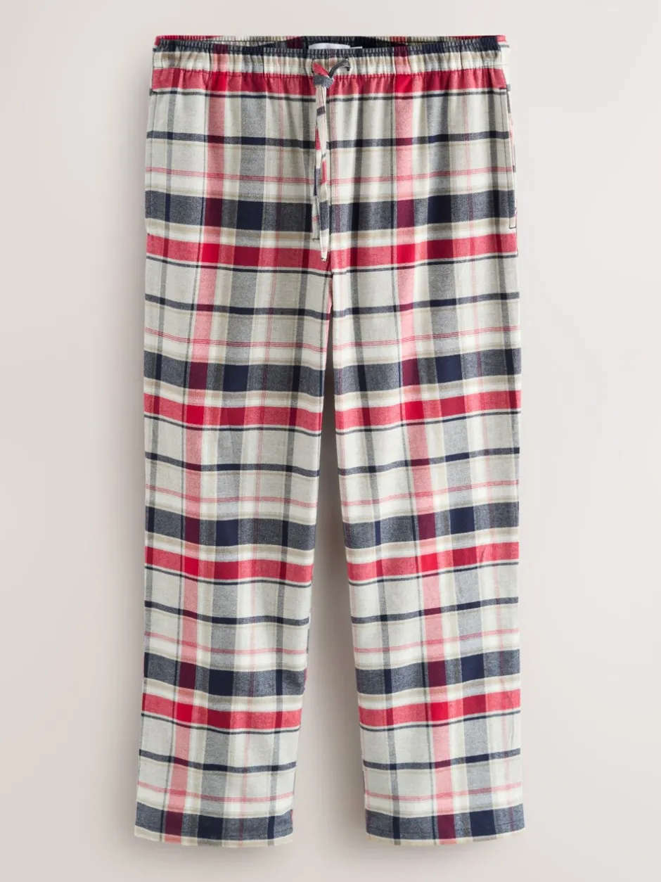 Pyjama's|Loungewear*Next Marineblauw/grijs - Geruite geweven pyjamaset met korte mouwen