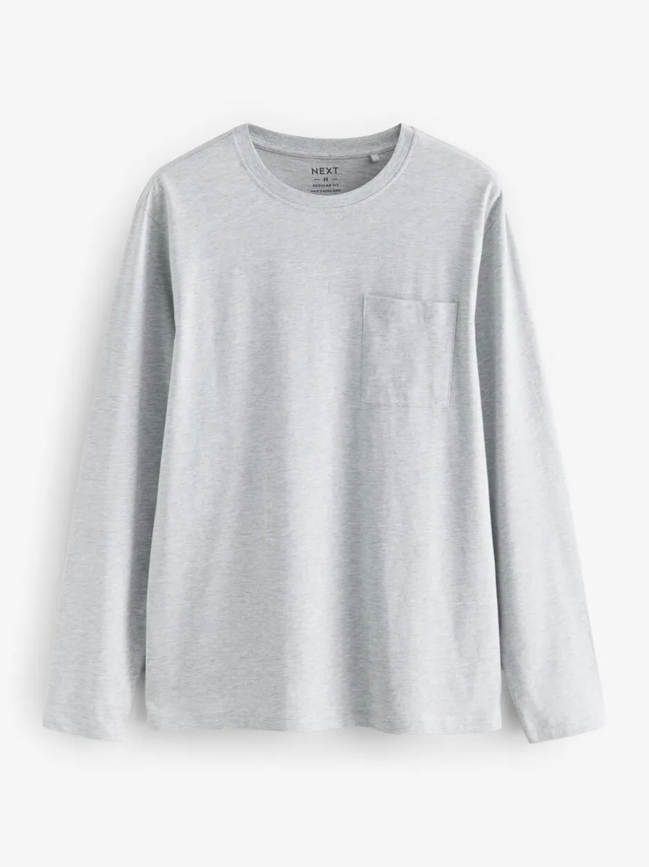 Pyjama's|Next Marineblauw/grijs - Jersey pyjamaset met lange mouwen