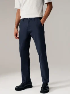 Broeken En Chino's|Next - Slim Fit - Stretch chino's verpakking van 2 Marineblauw/grijs antraciet