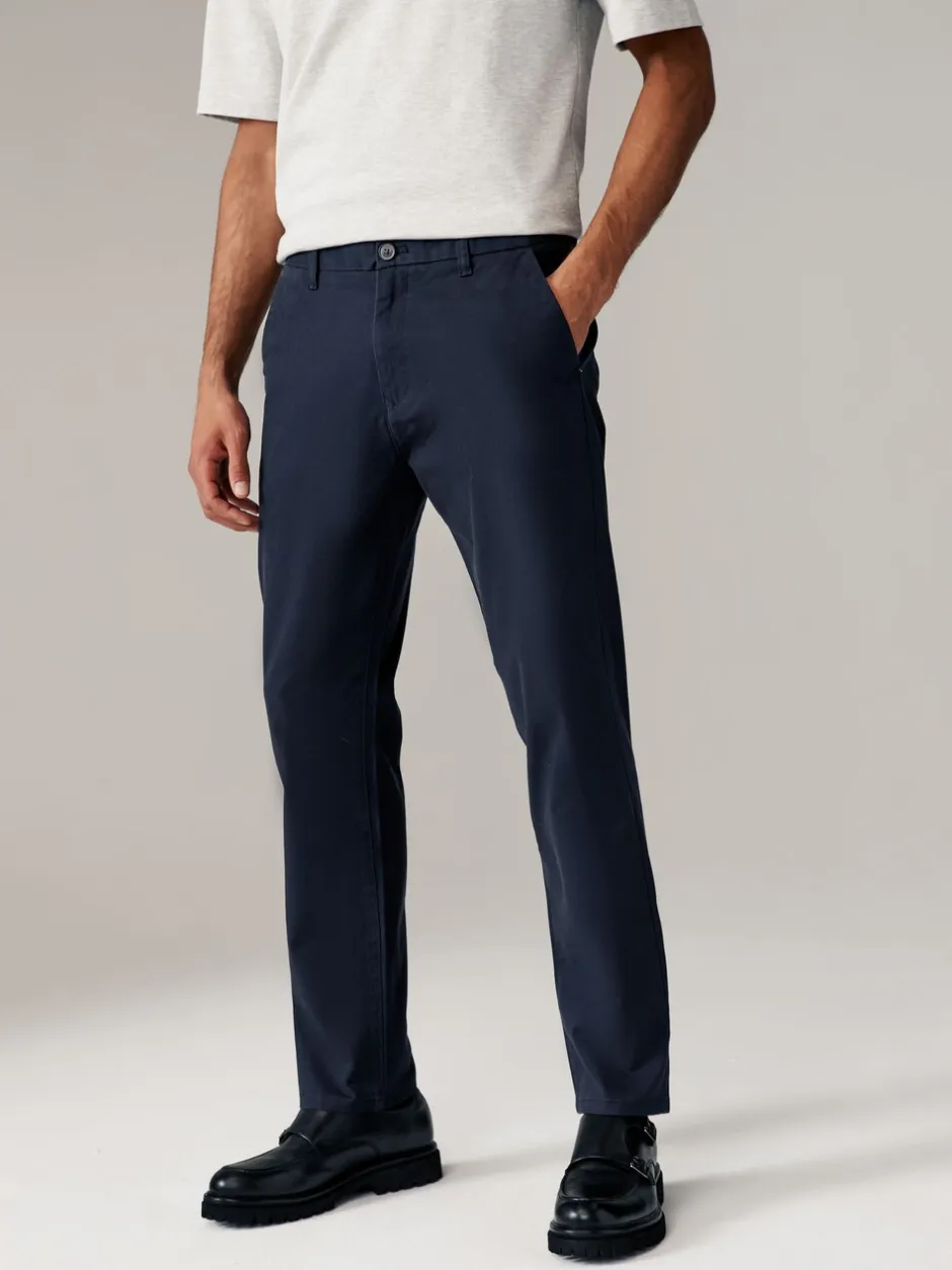 Broeken En Chino's|Next - Slim Fit - Stretch chino's verpakking van 2 Marineblauw/grijs antraciet