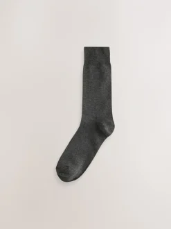 Sokken|Sokken*Next Marineblauw/grijs gemêleerd - 10 Paar fris blijvende sokken met borduursel
