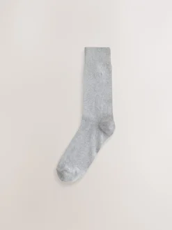 Sokken|Sokken*Next Marineblauw/grijs gemêleerd - 10 Paar fris blijvende sokken met borduursel