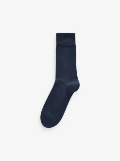 Sokken|Sokken|Next - Verpakking van 12 - Herensokken met hoog katoengehalte Marineblauw/grijs met motief