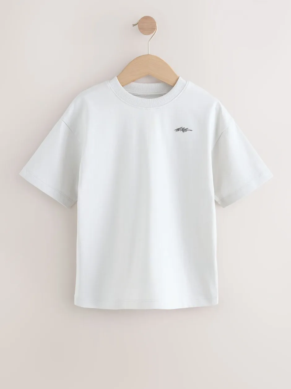 T-Shirts|Tops*Next - Short Sleeve Logo Chest Graphic T-Shirts 4 Pack (3-16yrs) Marineblauw/grijs/paarsrood