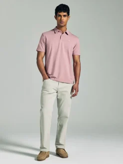 Poloshirts|Next Marineblauw/grijs/roze - Set van 3 jersey poloshirts met korte mouwen