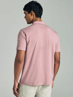 Poloshirts|Next Marineblauw/grijs/roze - Set van 3 jersey poloshirts met korte mouwen