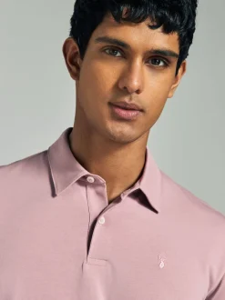 Poloshirts|Next Marineblauw/grijs/roze - Set van 3 jersey poloshirts met korte mouwen
